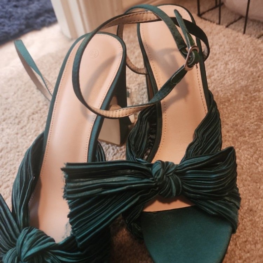 Platform Emerald Green Heels - image 4